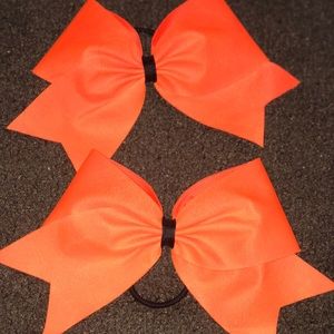 Orange cheer bows